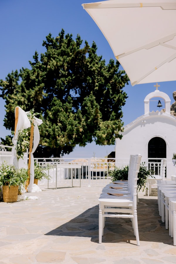 Romantic Spring Wedding Aegean Backdrop