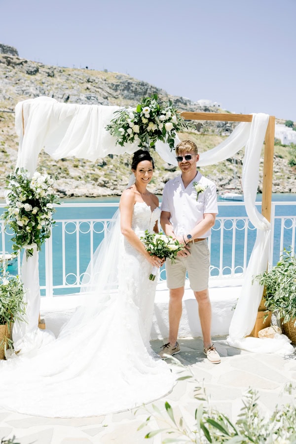 Romantic Spring Wedding Aegean Backdrop