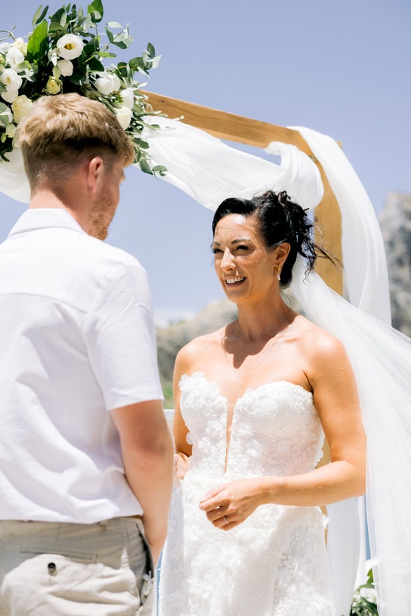 Romantic Spring Wedding Aegean Backdrop