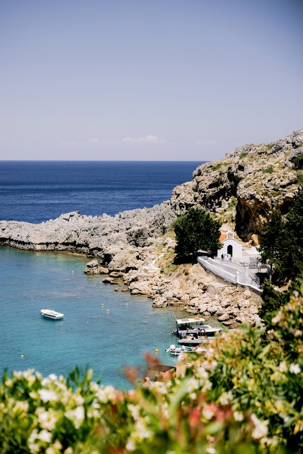 Romantic Spring Wedding Aegean Backdrop