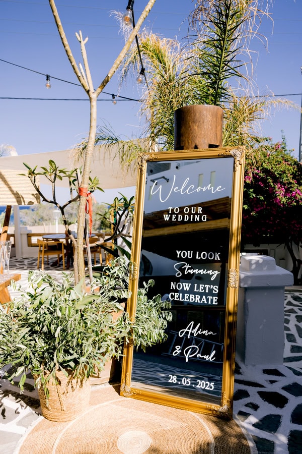 Romantic Spring Wedding Aegean Backdrop
