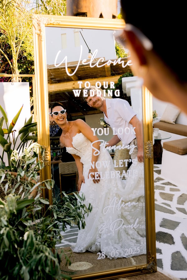 Romantic Spring Wedding Aegean Backdrop