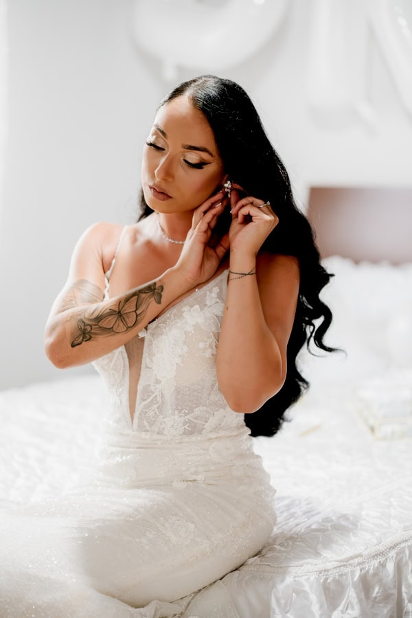 Romantic Wedding Drama White Roses