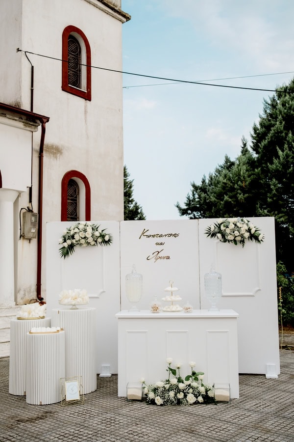 Romantic Wedding Drama White Roses