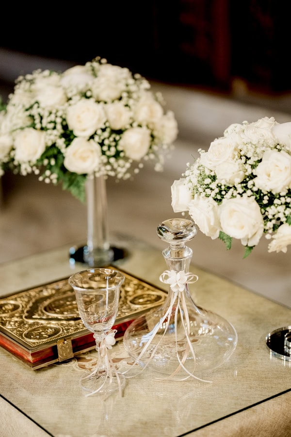 Romantic Wedding Drama White Roses