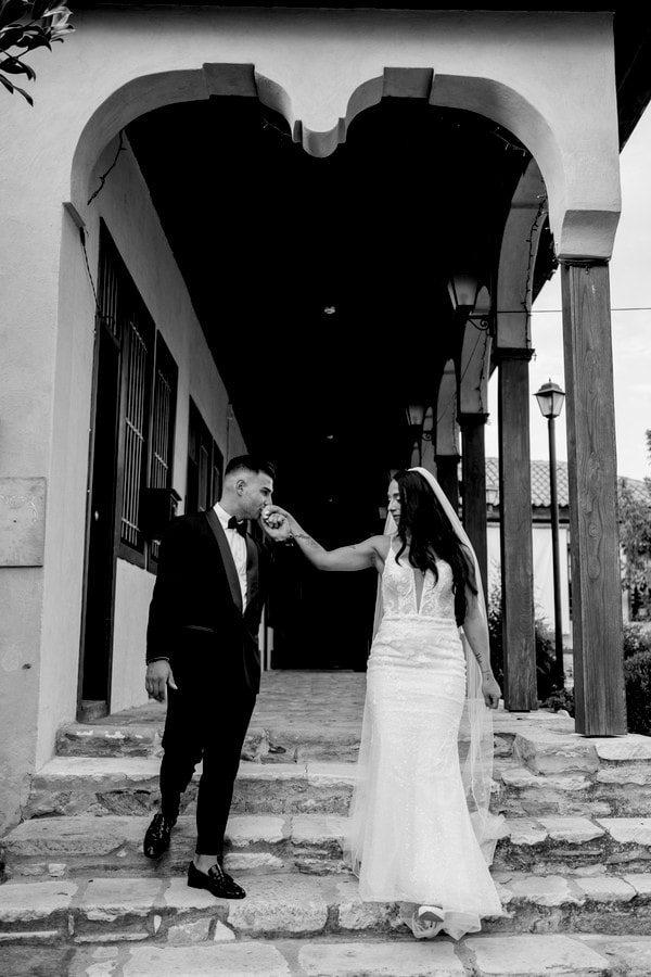 Romantic Wedding Drama White Roses