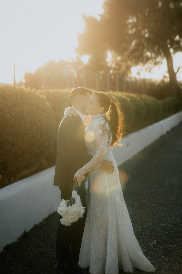 Spring Wedding Roses Hydrangeas White Colors