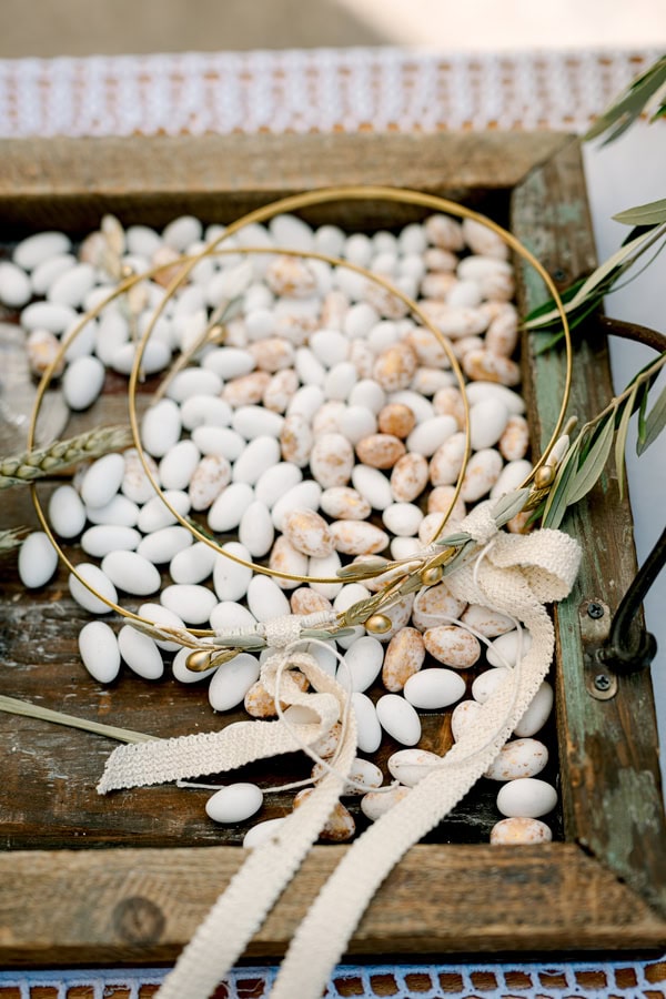 Summer Wedding Chania Details Chamomile Olive Leaves