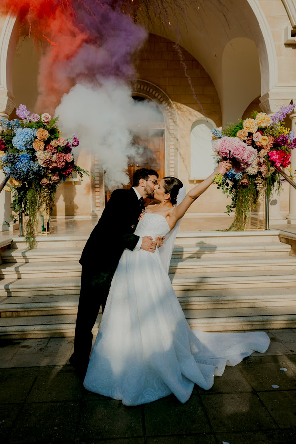 Summer Wedding Rich Colorful Blooms Limassol