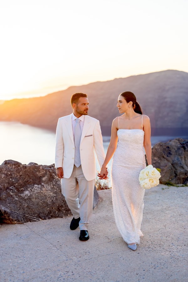Timeless Elegant Wedding Beautiful Santorini