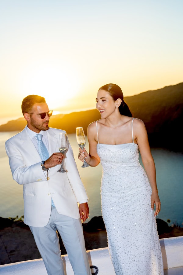Timeless Elegant Wedding Beautiful Santorini