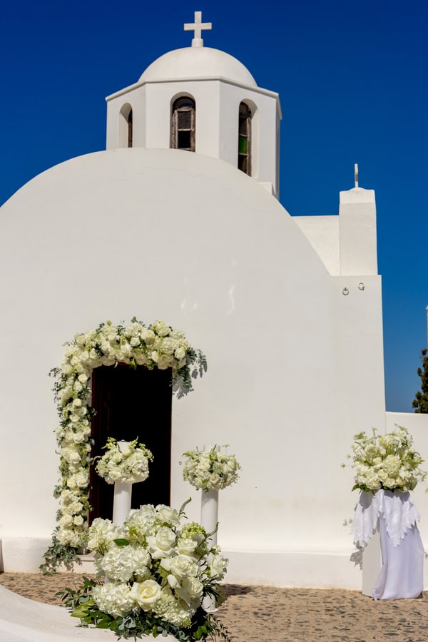Timeless Elegant Wedding Beautiful Santorini