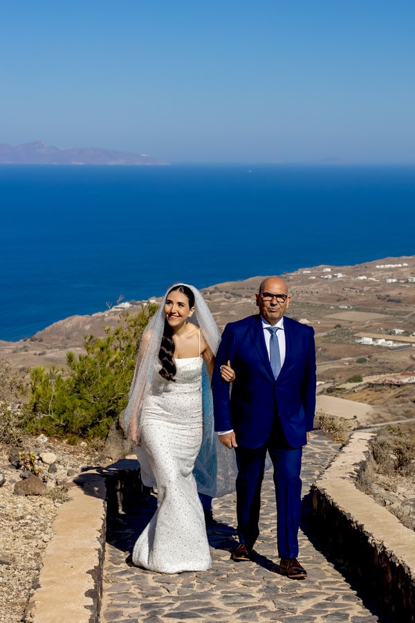 Timeless Elegant Wedding Beautiful Santorini