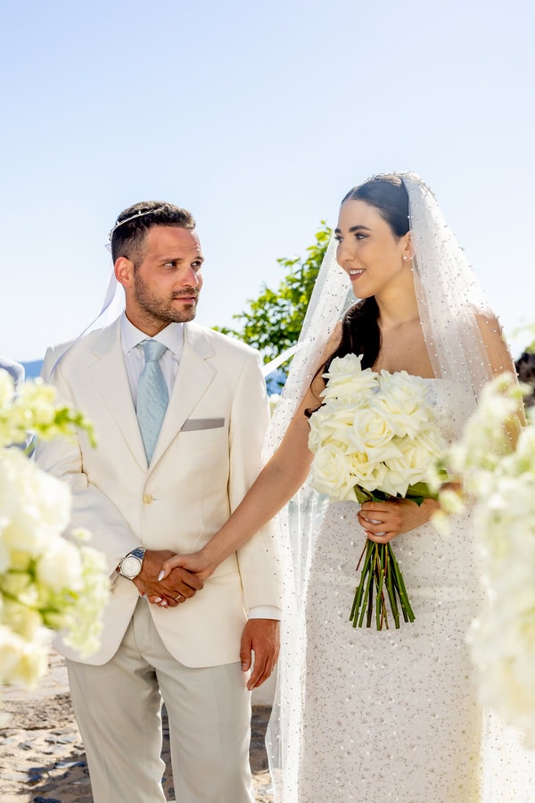 Timeless Elegant Wedding Beautiful Santorini