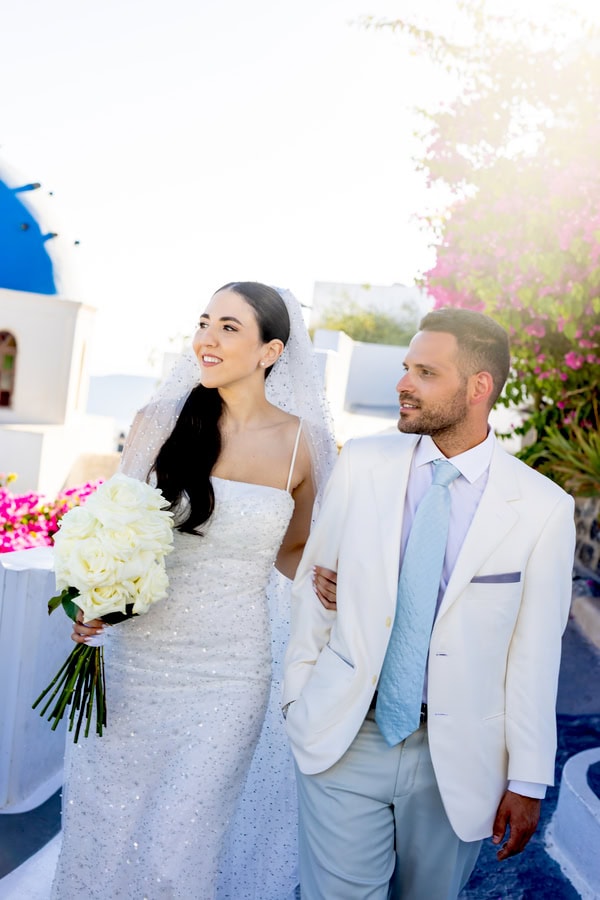 Timeless Elegant Wedding Beautiful Santorini