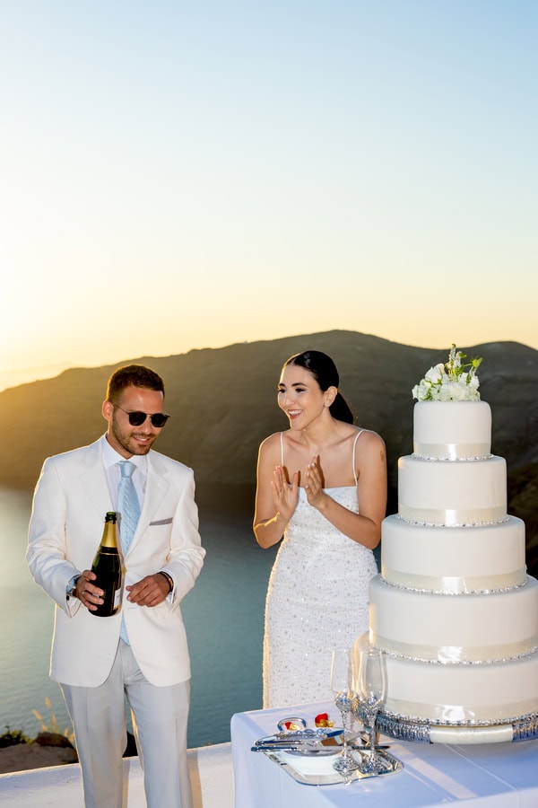 Timeless Elegant Wedding Beautiful Santorini