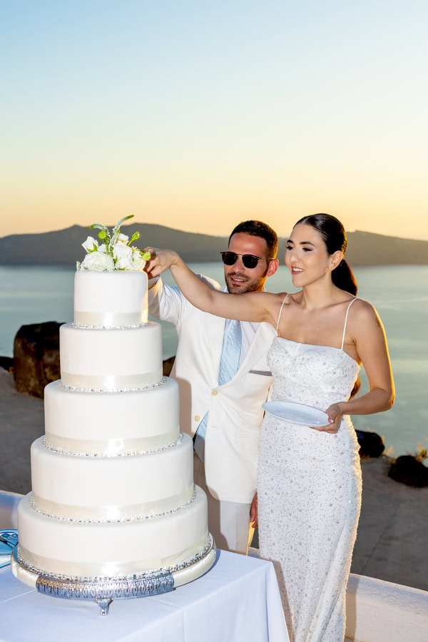 Timeless Elegant Wedding Beautiful Santorini