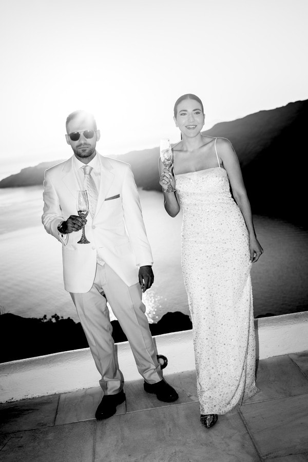 Timeless Elegant Wedding Beautiful Santorini