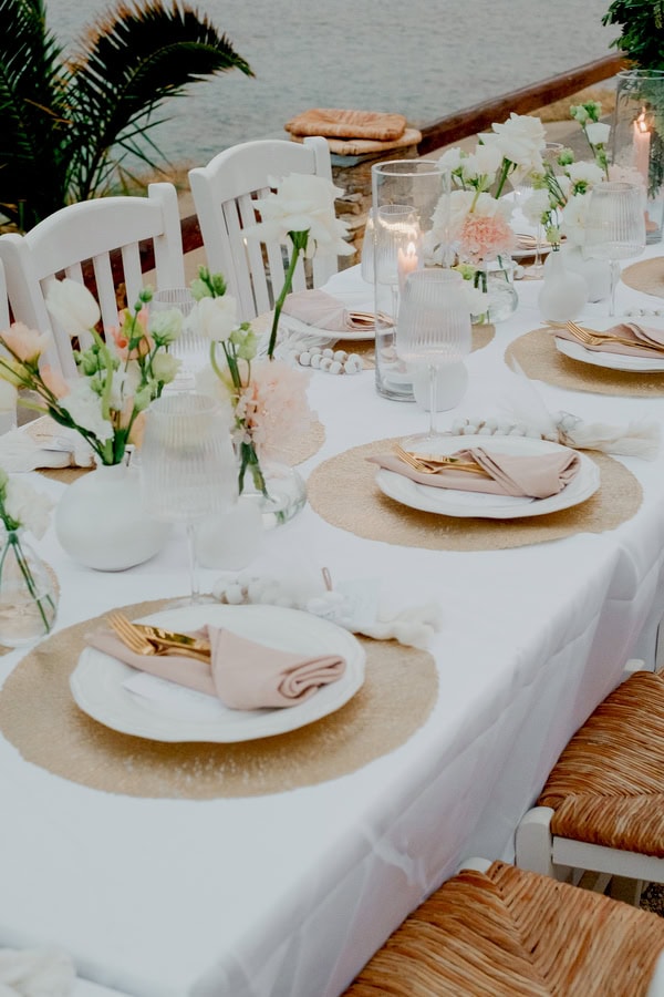 Wedding Serifos Understated Elegance Romantic Blush Details
