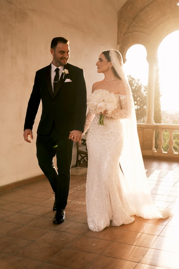 All White Wedding In Nicosia With Romantic Details And Timeless Style