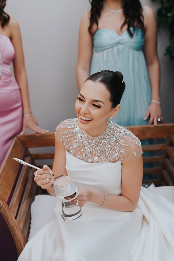 Athens Riviera Wedding Sophisticated Decor White Wisteria