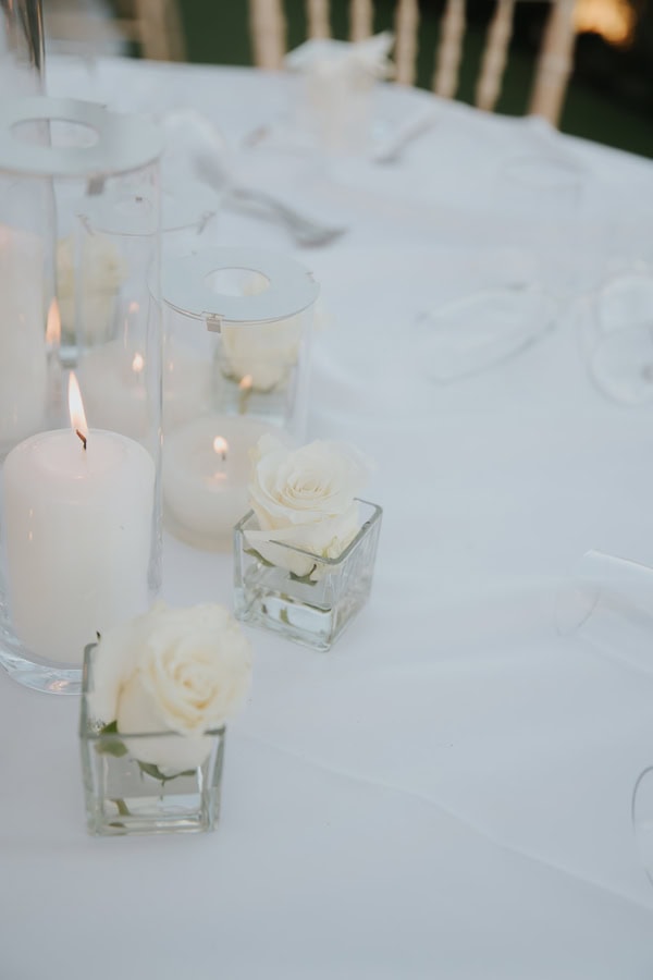 Athens Riviera Wedding Sophisticated Decor White Wisteria