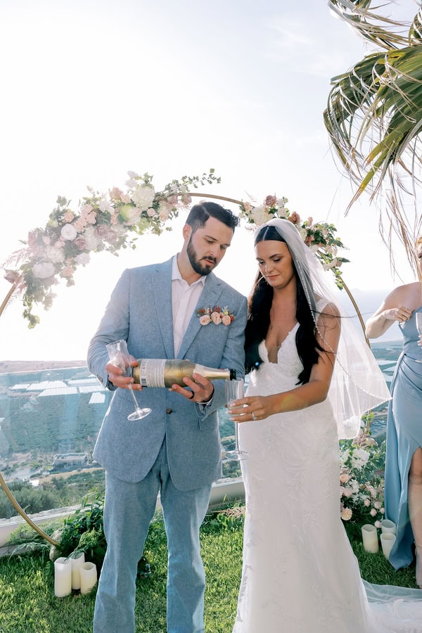 Chic Elopement Dusty Pink Ocean Views