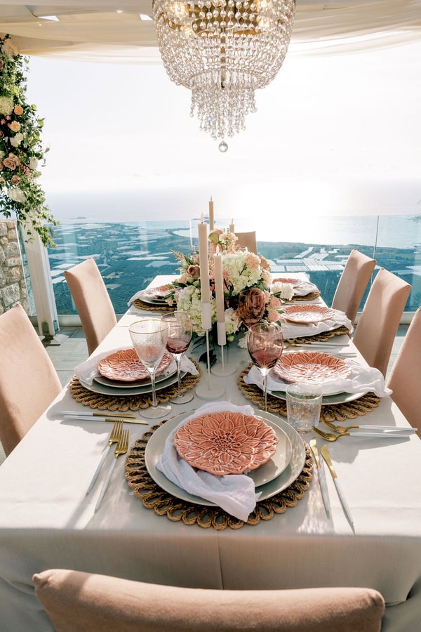Chic Elopement Dusty Pink Ocean Views