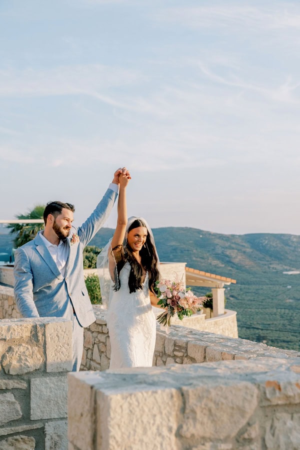Chic Elopement Dusty Pink Ocean Views