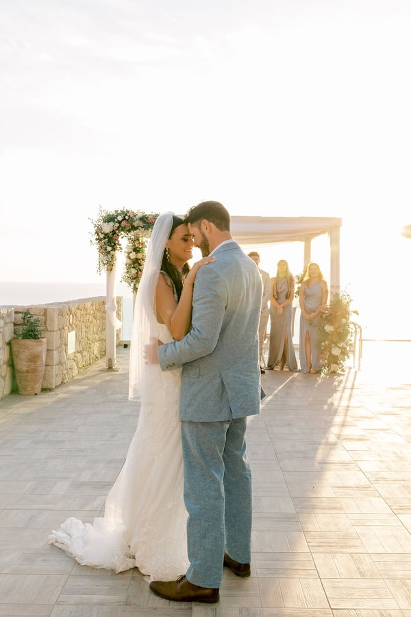 Chic Elopement Dusty Pink Ocean Views