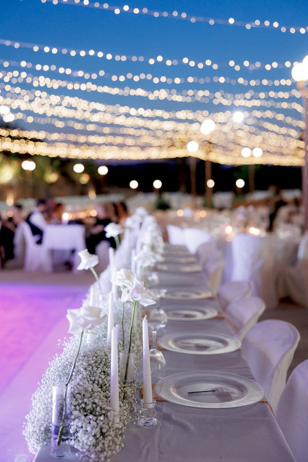 Romantic Summer Wedding With White Flowers And Candles