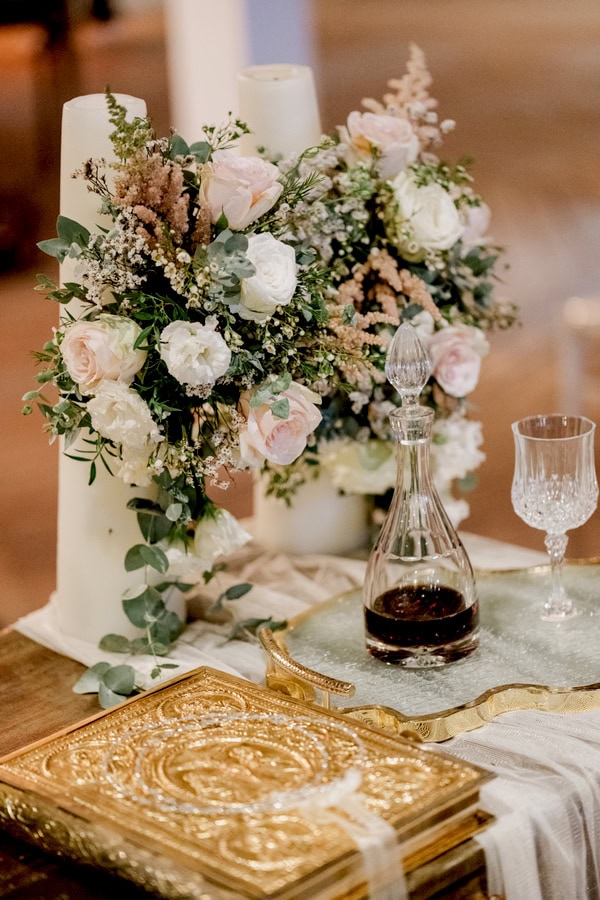 Romantic Wedding With White And Baby Pink Roses In Thessaloniki