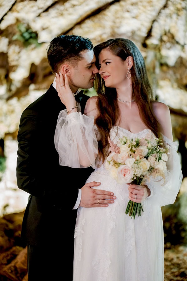 Romantic Wedding With White And Baby Pink Roses In Thessaloniki