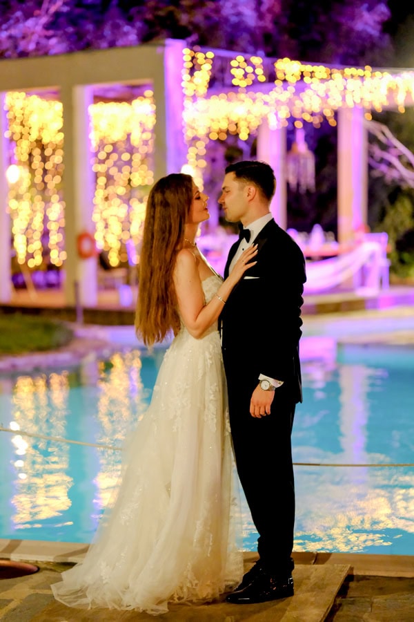 Romantic Wedding With White And Baby Pink Roses In Thessaloniki