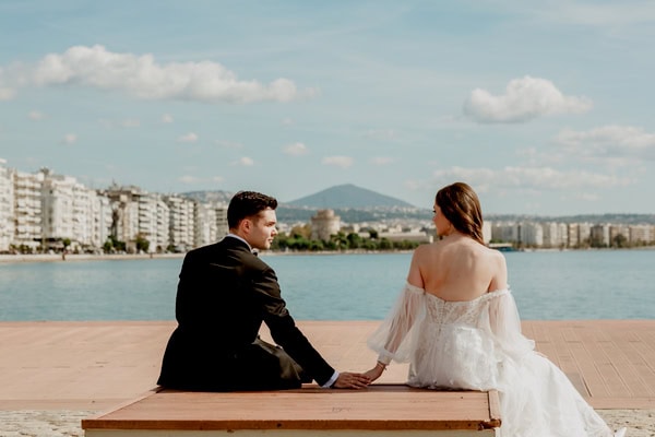 Romantic Wedding With White And Baby Pink Roses In Thessaloniki