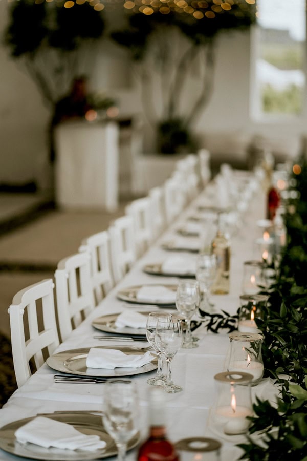 Spring Destination Wedding Santorini White Roses Chic Decor