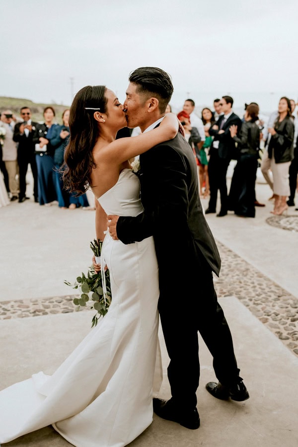 Spring Destination Wedding Santorini White Roses Chic Decor