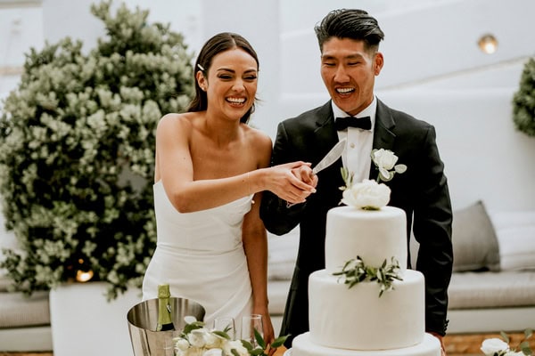 Spring Destination Wedding Santorini White Roses Chic Decor