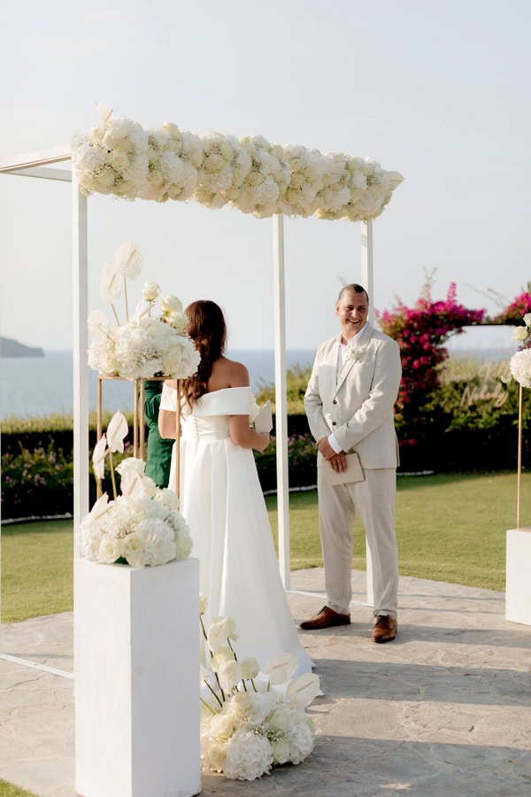 Stunning Seaside Wedding Crete Modern Elegance