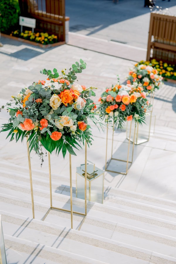 Summer Wedding With Orange Flowers