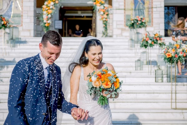 Summer Wedding With Orange Flowers