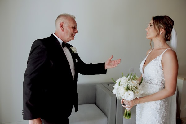 Classic Timeless Wedding By The Sea With White Blooms