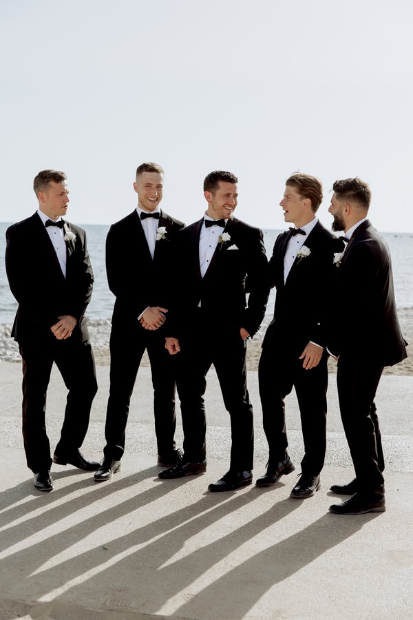 Classic Timeless Wedding By The Sea With White Blooms