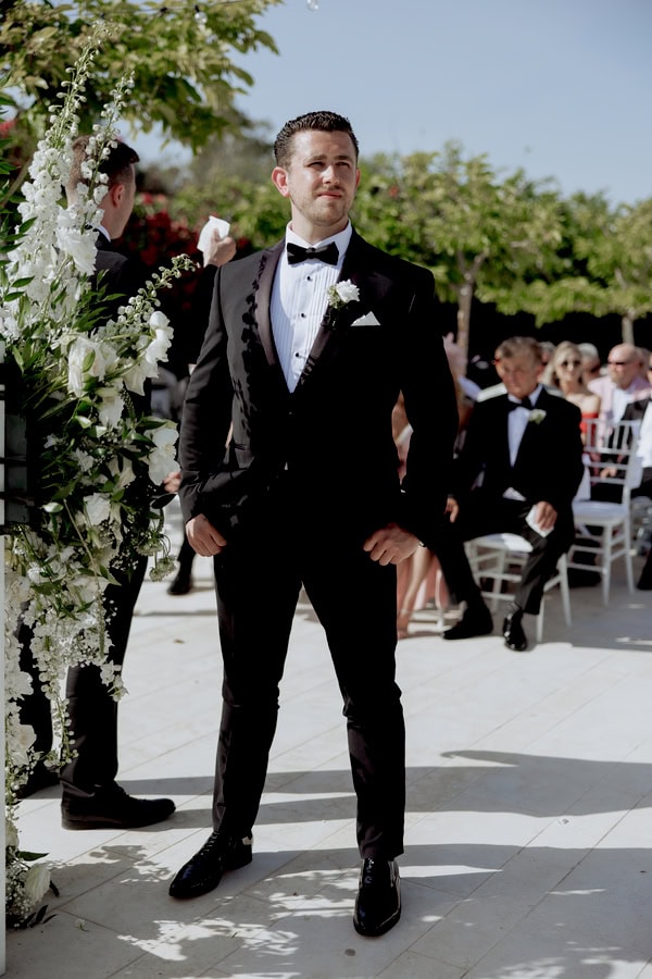 Classic Timeless Wedding By The Sea With White Blooms