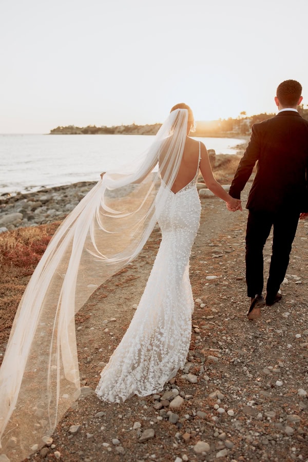 Classic Timeless Wedding By The Sea With White Blooms