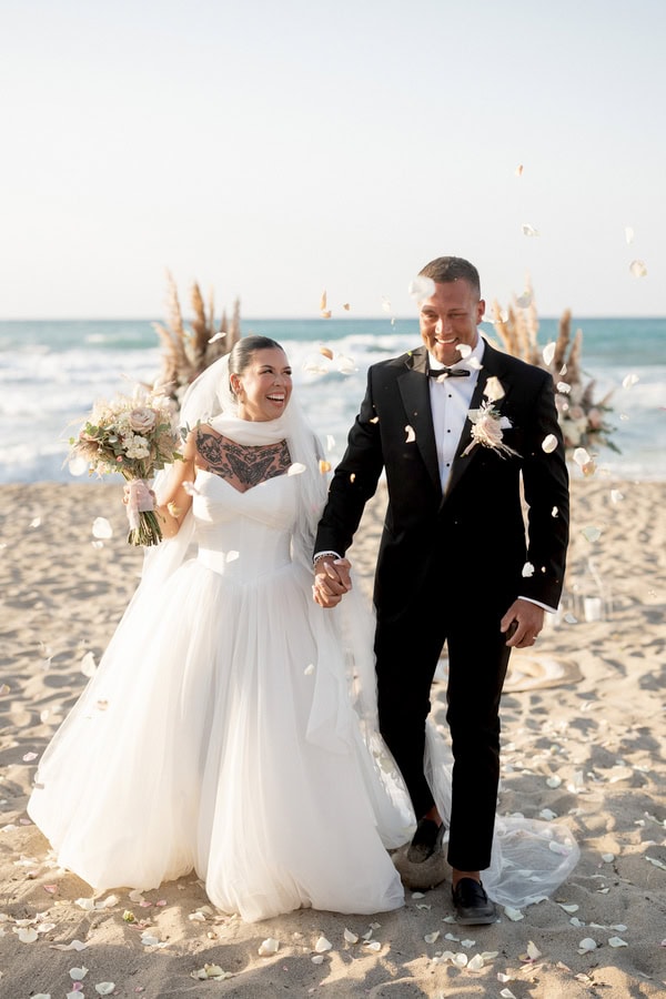 Earthy Toned Beach Wedding With Cozy Boho Style