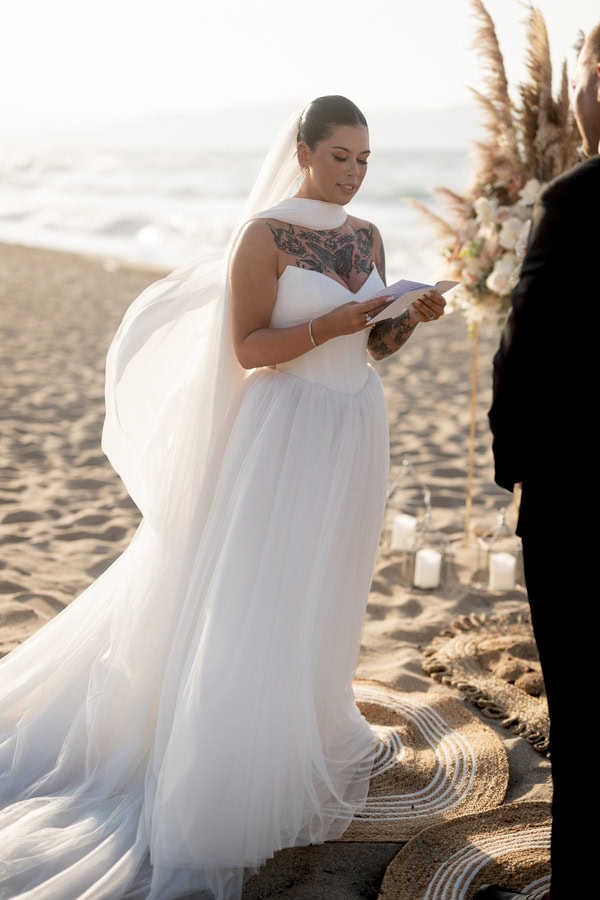 Earthy Toned Beach Wedding With Cozy Boho Style