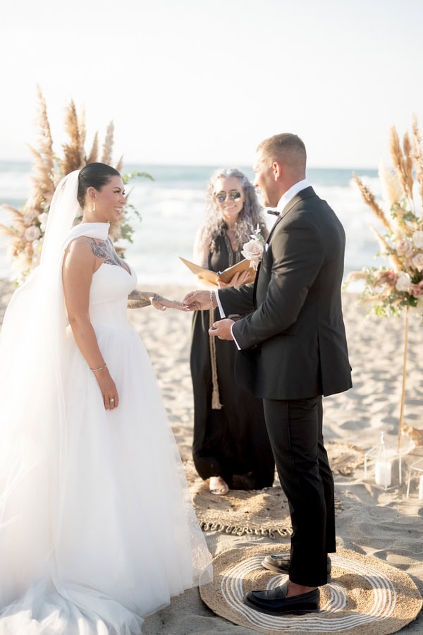 Earthy Toned Beach Wedding With Cozy Boho Style