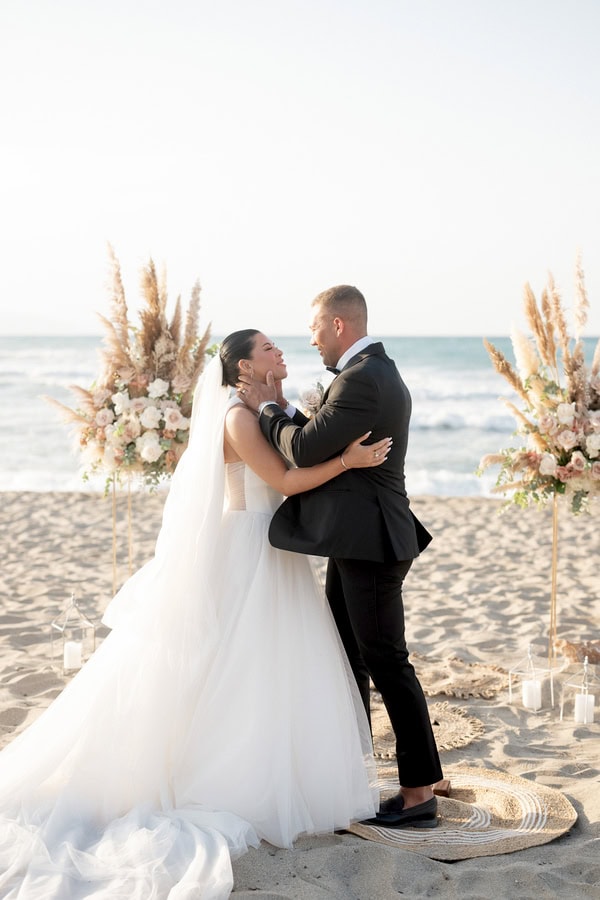 Earthy Toned Beach Wedding With Cozy Boho Style
