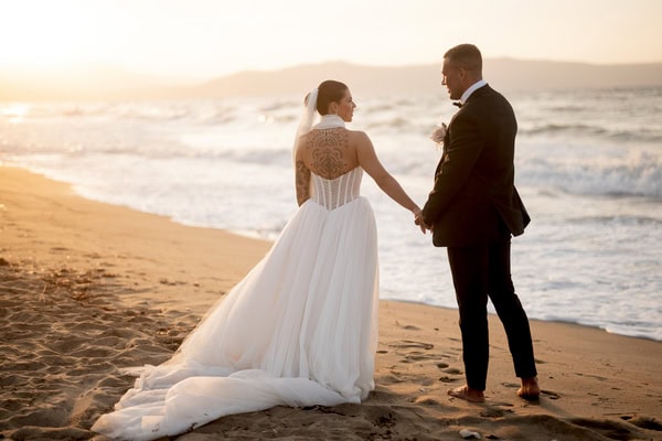 Earthy Toned Beach Wedding With Cozy Boho Style